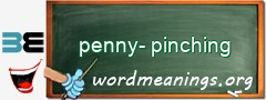 WordMeaning blackboard for penny-pinching